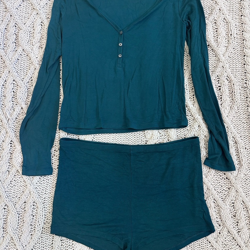 Victoria's Secret Teal Pajama Set